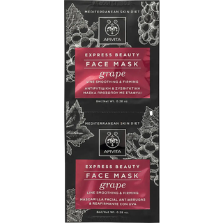 Apivita Express Beauty Firming Face Mask Grape Opstrammende ansigtsmaske mod rynker 2x8 ml - 2 x 8 ml