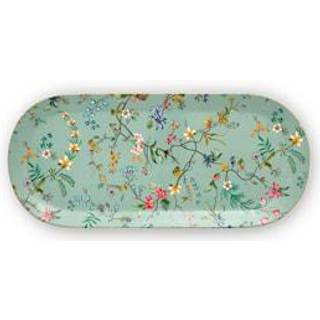 Pip Studio Cake Tray Rectangular Jolie Flowers Blue 33.3 x 15.5 cm