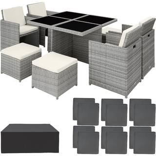 Polyrattan havemøbelsæt Manhattan - grå