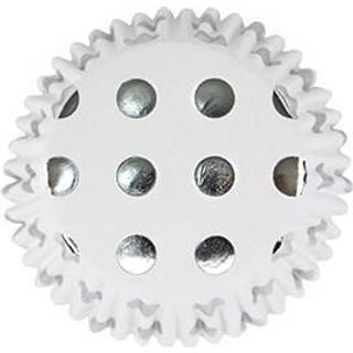 Silver Polka Dot Muffinsforme, Metalfolie - 30 stk, PME
