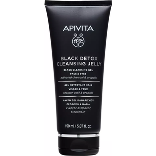 Apivita Cleansing Black Detox Cleansing Gel Rensegel med aktiveret kul til ansigt og øjne 150 ml - 150 ml