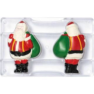 Professionel chokoladeform i polycarbonat Santa Claus 6,9x10,5 cm