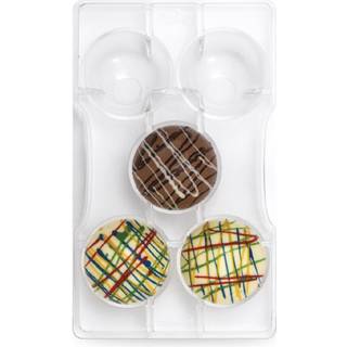 Halvkugle Dessertskal Ø5 cm - Polycarbonat Chokoladeform, Decora