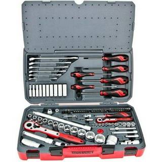 Topnøglesæt. Med 1/4" og 1/2" 4kt-tilslutning Teng Tools TM095