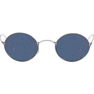 Giorgio Armani Mand AR6115T 300380 Solbriller Titanium Grå Blå Rund Normal