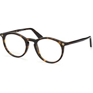 Gucci Mand GG0121O 002 Optiske stel Acetat Havana Transparent Rund