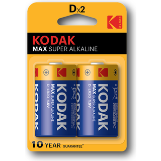 Kodak Max Alkaline D/LR20 Batterier - 2 stk
