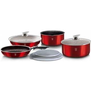 Berlinger Haus - Gryde- og pandesæt i 9 dele - El / Gas / Induktion - Burgundy Edition