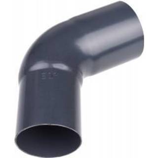 Plastmo bøjning, PVC, grafit, 60° - Ø75 mm