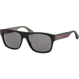 Gucci Mand GG0341S 001 Solbriller Acetat Sort Grå Firkantet Normal