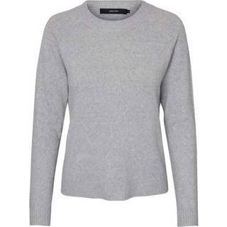 Vero Moda - Grå - Vmdoffy Ls O-Neck Blouse Ga Noos - Small