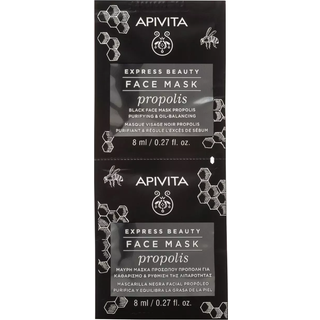 Apivita Express Beauty Purifying Face Mask Propolis Rensende sort maske til fedtet hud 2x8 ml - 2 x 8 ml