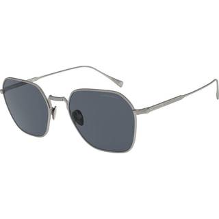 Giorgio Armani Mand AR6104 300387 Solbriller Metal Grå Grå Firkantet Normal