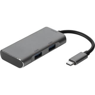 Deltaco USB 3.1 Gen 2 hubb 2xUSB-C 2xUSB-A spc USB hub - 4 ports - Grå