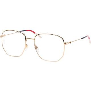 Gucci Kvinde GG0396O 002 Optiske stel Metal Guld Transparent Firkantet