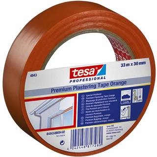 Tesa 4843 Konstruktion og beskyttelsestape PVC, UV-bestandig, 33 m x 50 mm, orange