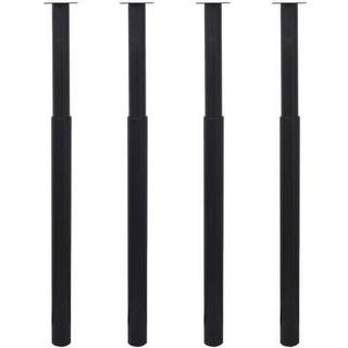 teleskopiske bordben 4 stk. 710 mm-1100 mm krom