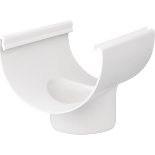 Plastmo tudstykke, PVC, hvid - nr. 12/Ø75 mm