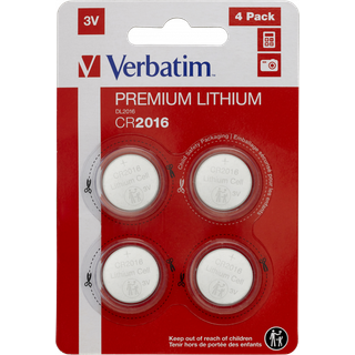 Verbatim Lithium-batterier CR2016 - 4 Stk