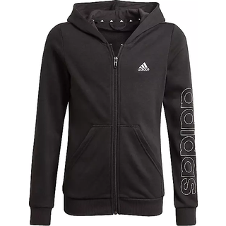 adidas Essentials Full-Zip hættetrøje - Black / White - 116