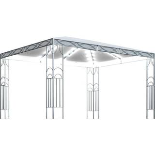 pavillon med LED-lyskæder 400x300 cm antracitgrå
