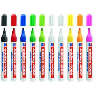 Edding 4095-999 kridt marker 10 farve sortiment, rund spids 2-3mm