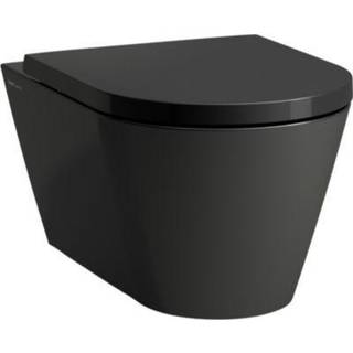 Kartell by LAUFEN rimless væghængt toilet uden sæde, sort højglans