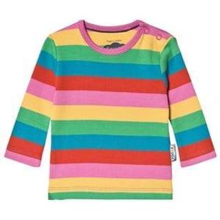 Frugi Frugi Pink Rainbow Stripe Long Sleeve Top