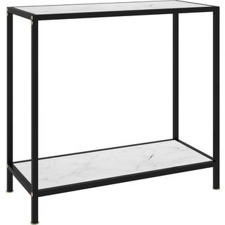 konsolbord 80x35x75 cm hærdet glas sort