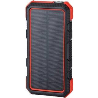 Vandafvisende Solcelle Powerbank/Trådløs Oplader - 20000mAh - Sort
