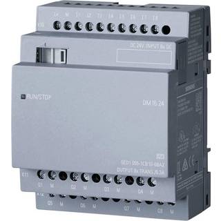 Siemens LOGO! DM16 24, udvidelsesmodul, PU/I/O: 24V DC/24V DC/TRANS, 8 DI/8 DO