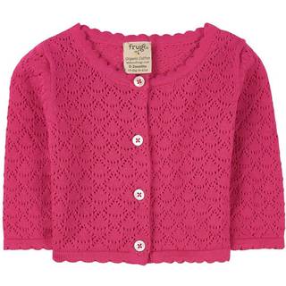 Frugi Pea Pointelle Cardigan Rich Pink 0-3 months    0-3 måneder  kvinde