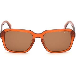 Guess GU8224 42E 55 Solbriller Mænd Krystalklar - Transparent Orange - 55mm