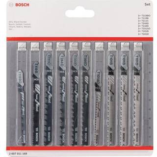 BOSCH Stiksavklinge til træ, T-skaft, 10 dele