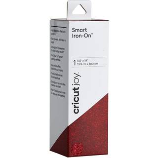 Cricut Joy Smart Iron-on Glitter 14 x 48 cm - Rød