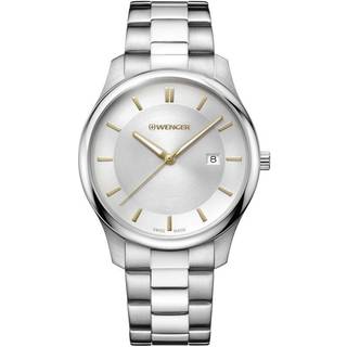 Wenger City Classic White Dial Stainless Steel Bracelet Men's Watch 01.1441.105