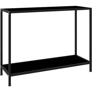 konsolbord 100x35x75 cm hærdet glas sort