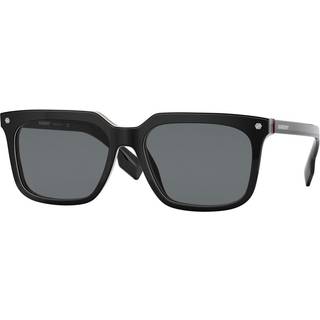 Burberry Mand BE4337 CARNABY 379887 Solbriller Acetat Sort Grå Firkantet Normal