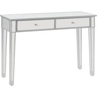 konsolbord med spejl MDF og glas 106,5 x 38 x 76,5 cm