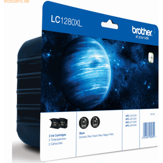 Brother LC1280XL Twin-Pack - Blækpatron Sort