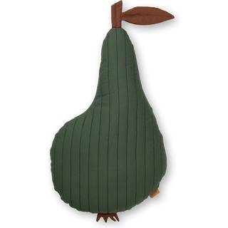 Pear Quilted Cushion - Dark Green