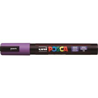 Uni PC-5M-55 Posca poster marker medium, Violet (12stk), 40150355