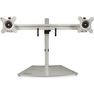 StarTech.com Dual-Monitor Stand for up to 24" Monitors - Horizontal Silver - stand