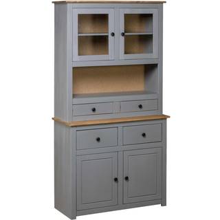 højskab Panama-serien 93x40,5x180 cm massivt fyrretræ