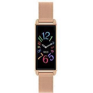Reflex Active Digital Quartz Black Dial Rose Gold PVD Milanese Bracelet Ladies Smartwatch RA02-4040