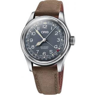 Oris 01 754 7741 4065-07 5 20 63 Aviation Blå/Læder Ø40 mm