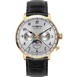 Zeppelin 7038-1 Hindenburg Mondphase LZ129 Herrenuhr 40mm 3ATM
