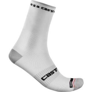 Castelli Rosso corsa pro cykelstrømper hvid - Strømpe str. 44-47
