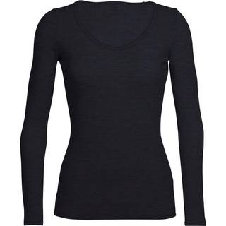 Icebreaker Women's Siren Long Sleeve Sweetheart Black, XL