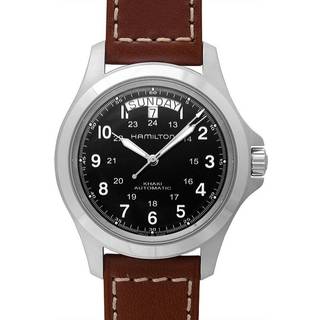 Hamilton H64455533 Khaki Field King Automatic Sort/Læder Ø40 mm